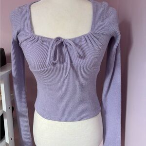 No Boundaries Pink and Lavender Knit Top